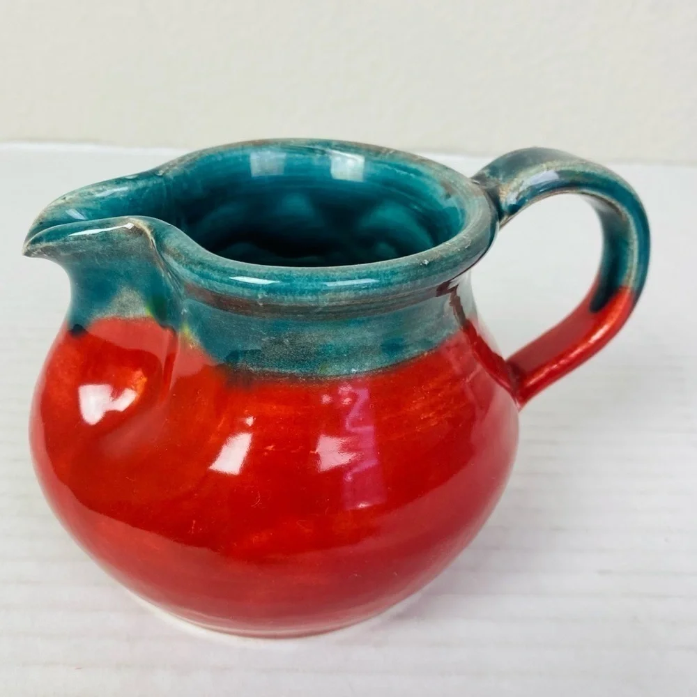Studio Pottery Creamer Pitcher Signed And Dated